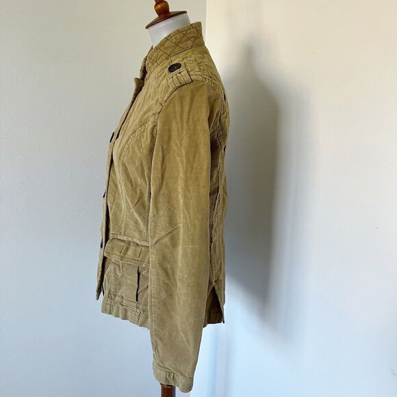 Eddie Bauer Womens Corduroy Blazer Jacket Size Medium M Tan Beige Cord Buttons - Picture 10 of 16